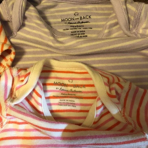 Hanna Andersson Moon and Back onesies set of 4 - Picture 2 of 3